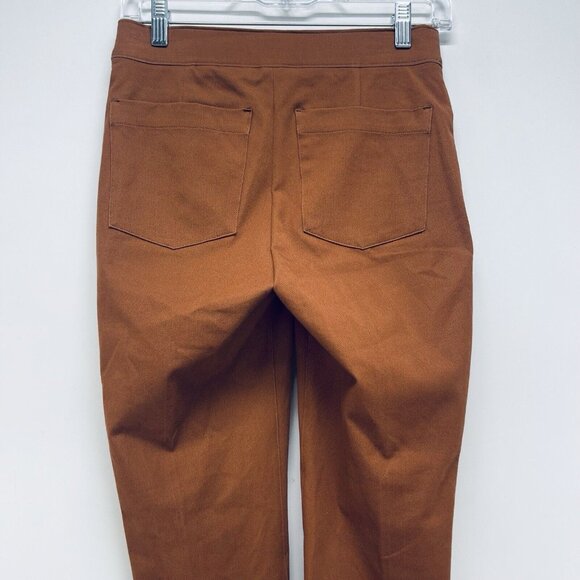 SPANX Pants Sz S Womens On The Go Ankle Slim Straight Brown Glow Pull On New - Picture 9 of 10